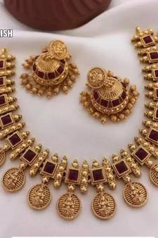 Alyesha Latest Stylish Choker Traditional Necklace Jewellery Set for Women