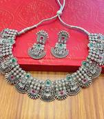 Alyesha Latest Stylish Choker Traditional Necklace Jewellery Set for Women