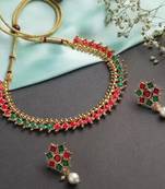 Alyesha Latest Stylish Choker Traditional Necklace Jewellery Set for Women