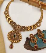 Alyesha Latest Stylish Choker Traditional Necklace Jewellery Set for Women