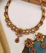 Alyesha Latest Stylish Choker Traditional Necklace Jewellery Set for Women