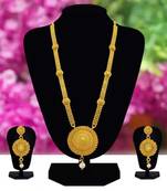 Alyesha Jewellery Set for Women Gold Plated Traditional Jewelry Set Antique Necklace Set with Earrings for Women