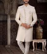 White woven jaquard indo-western-dresses