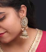 Peach jhumkas