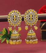 Yellow jhumkas