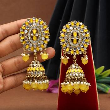 Yellow jhumkas 2