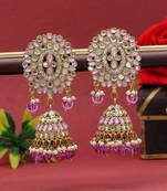 Purple jhumkas