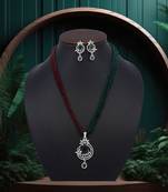 Maroon necklace-sets