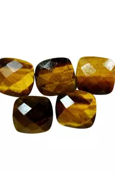Natural Tiger Eye at Wholesale Rate 4.25 Ratti 3.86 Carat Checker Cushion Shape चिति Loose Gemstone Rashi Ratan 1 Pcs