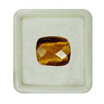 Natural Tiger Eye at Wholesale Rate 5.25 Ratti 4.77 Carat Checker Cushion Shape चिति Loose Gemstone Rashi Ratan 1 Pcs 1