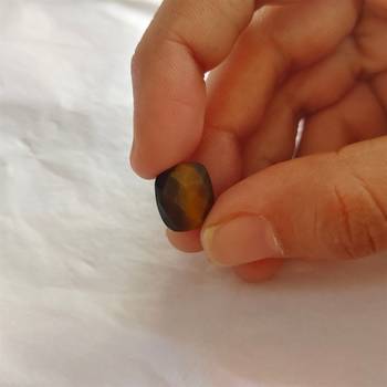 Natural Tiger Eye at Wholesale Rate 5.25 Ratti 4.77 Carat Checker Cushion Shape चिति Loose Gemstone Rashi Ratan 1 Pcs 4