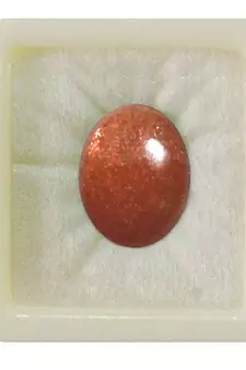 Simulated Sunstone at Wholesale Rate 7.25 Ratti 6.89 Carat Oval Shape संग सितारा Loose Gemstone Astrologer Jeweller 1 Pc