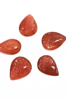Natural Sunstone at Wholesale Rate 7.25 Ratti 6.89 Carat Pear Shape संग सितारा Loose Gemstone For Astrology Purpose 1 Pc
