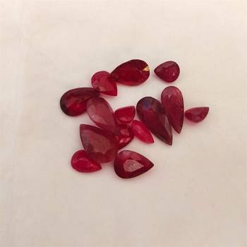Natural Ruby at Wholesale Rate 2.25 Ratti 2.04 Carat Pear Shape माणिक Loose Gemstone for Astrology Purpose Ratan 1 Pcs 3