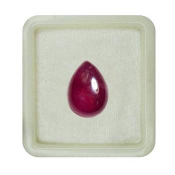 Natural Ruby at Wholesale Rate 2.25 Ratti 2.04 Carat Cabochon Pear Shape माणिक Loose Gemstone Astrology Rashi Ratan 1 Pc 1