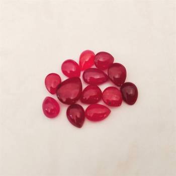 Natural Ruby at Wholesale Rate 2.25 Ratti 2.04 Carat Cabochon Pear Shape माणिक Loose Gemstone Astrology Rashi Ratan 1 Pc 3
