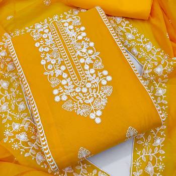 Mustard embroidered chanderi silk salwar 2