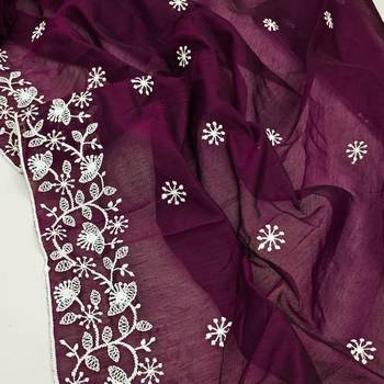 Wine embroidered chanderi silk salwar 3