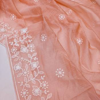 Orange embroidered chanderi silk salwar 3