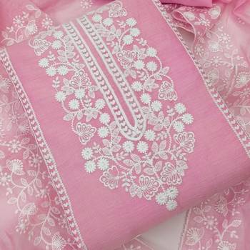 Light-pink embroidered chanderi silk salwar 2