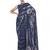 Kalista Women's Sequence Work Georgette Navy Blue Saree With Unstiched Blouse Piece (OP-235)