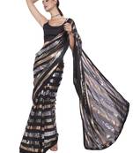 Kalista Fashion Black Georgette Sequin Work Saree