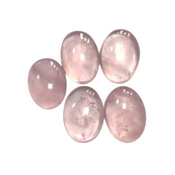 Natural Rose Quartz at Wholesale Rate 21.25 Ratti 19.36 Carat Oval Shape गुलाबी स्फटिक Loose Gemstone Astrological 1 Pcs 2