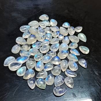 Natural Rainbow Moonstone at Wholesale Rate 6.25 Ratti 5.68 Carat Pear Shape चंद्रकांत Loose Gemstone Astrology 1 Pcs 3