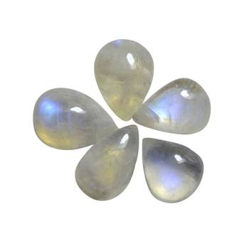 Natural Rainbow Moonstone at Wholesale Rate 7.25 Ratti 6.89 Carat Pear Shape चंद्रकांत Loose Gemstone Astrology 1 Pcs 2