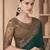 Dark green woven silk saree with blouse
