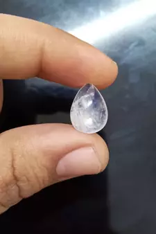 Natural Rainbow Moonstone at Wholesale Rate 12.25 Ratti 11 Carat Pear Shape चंद्रकांत Loose Gemstone Astrology 1 Pcs