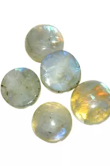 Natural Rainbow Moonstone at Wholesale Rate 4.25 Ratti 3.86 Carat Round Shape चंद्रकांत Loose Gemstone Rashi Ratan 1 Pcs