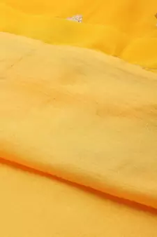 Yellow embroidered faux georgette salwar