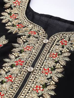 Black embroidered faux georgette salwar 2