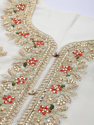 Off White embroidered faux georgette salwar 2