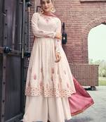 Heavy Partywear Chiku Colour Fancy Palazzo Dress For Designer Looks