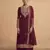 Stylish Maroon Colour Sequance With Jari Embroidery Work Palazzo Dress
