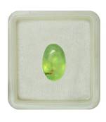 Natural Prehnite at Wholesale Rate 5.25 Ratti 4.77 Carat Oval Shape Loose Gemstone for Astrologers Jewellers Ratan 1 Pcs