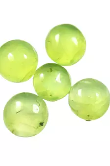 Natural Prehnite at Wholesale Rate 6.25 Ratti 5.68 Carat Round Shape Green Loose Gemstone for Astrology Purpose 1 Pcs