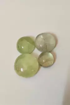 Natural Prehnite at Wholesale Rate 6.25 Ratti 5.68 Carat Round Shape Green Loose Gemstone for Astrology Purpose 1 Pcs