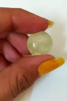 Natural Prehnite at Wholesale Rate 8.25 Ratti 7.5 Carat Round Shape Green Loose Gemstone for Astrology Purpose 1 Pcs