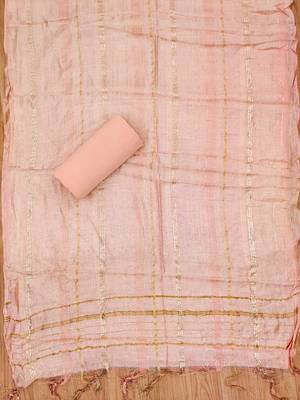 Peach jacquard chanderi silk salwar 4