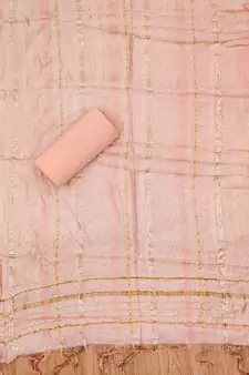 Peach jacquard chanderi silk salwar