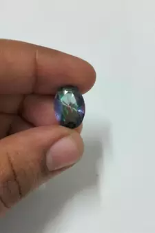 Natural Mystic Quartz at Wholesale Rate 4.25 Ratti 3.86 Carat Oval Shape Loose Gemstone For Astrologers Jewellers 1 Pcs