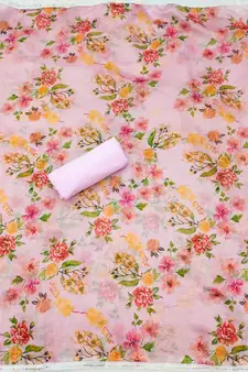 Pink embroidered chanderi silk salwar