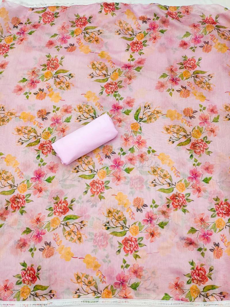 Pink embroidered chanderi silk salwar