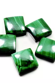 Natural Malachite at Wholesale Rate 5.25 Ratti 4.77 Carat Square Shape दाना फ़िरंग Loose Gemstone Crystal Healing 1 Pcs
