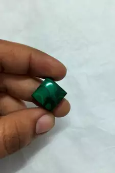 Natural Malachite at Wholesale Rate 8.25 Ratti 7.5 Carat Square Shape दाना फ़िरंग Loose Gemstone Crystal Healing 1 Pcs