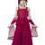 Pink embroidered rayon girls-top-bottom
