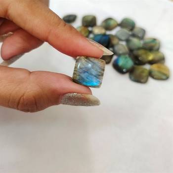 Natural Labradorite at Wholesale Rate 10.25 Ratti 9.25 Carat Cushion Shape मोरपंखी Loose Gemstone Jewelry Making 1 Pcs 4